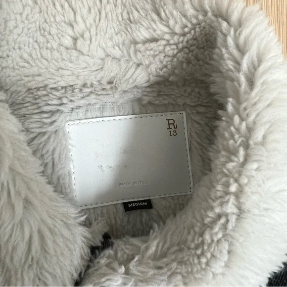 R13 Lyle Trucker Jacket. Denim. Dark grey/black. Gently used - Picture 4 of 12